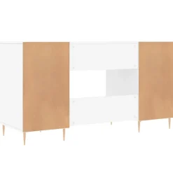 vidaXL - Bureau - Wit - Bewerkt hout