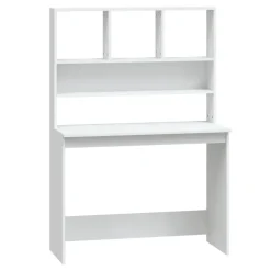 vidaXL - Bureau - Wit - Bewerkt hout Discount