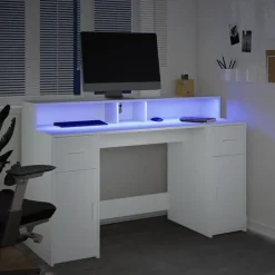 vidaXL - Bureau - Wit - Bewerkt hout - 140 x 55 x 91 cm Hot