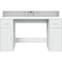 vidaXL - Bureau - Wit - Bewerkt hout - 140 x 55 x 91 cm Hot