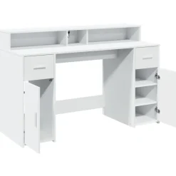 vidaXL - Bureau - Wit - Bewerkt hout - 140 x 55 x 91 cm Hot