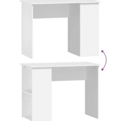 vidaXL - Bureau - Wit - Bewerkt hout Best