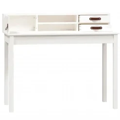 vidaXL - Bureau - Wit - Grenenhout