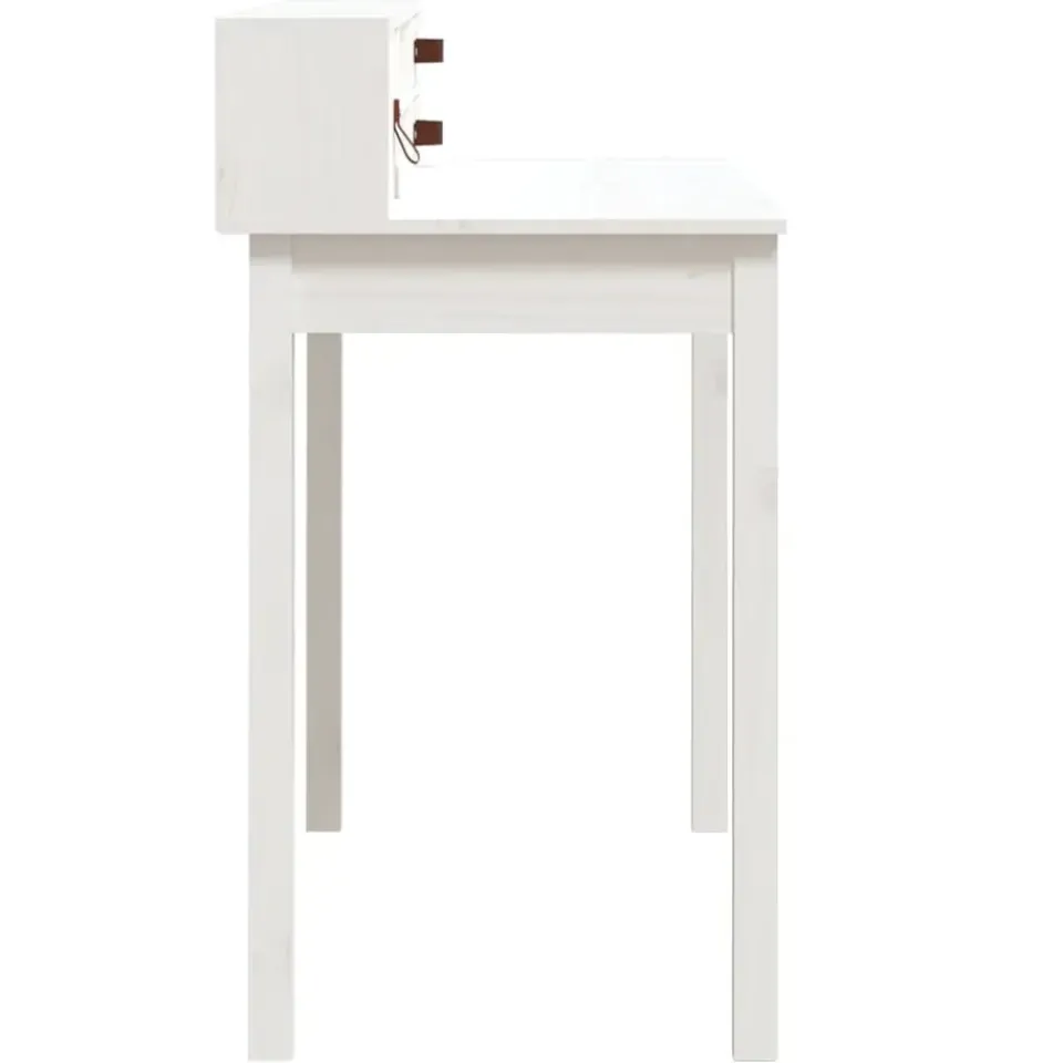 vidaXL - Bureau - Wit - Grenenhout