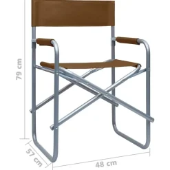 vidaXL - Campingstoel - Bruin - Metaal - 2 stuks Hot