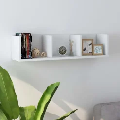 vidaXL - Cd-rek - Wit - Bewerkt hout Best