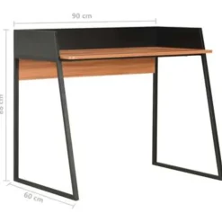 vidaXL - Computertafel - Zwart - Bewerkt hout Outlet