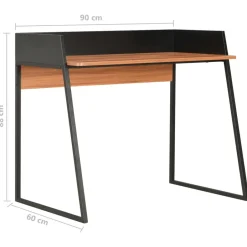 vidaXL - Computertafel - Zwart - Bewerkt hout Outlet