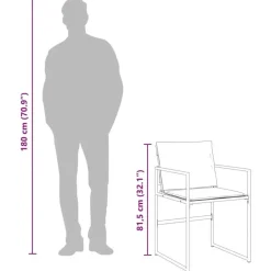 vidaXL - 5-delige inklapbaar Tuinset met kussens -Wit textileen - 110x107 cm Discount