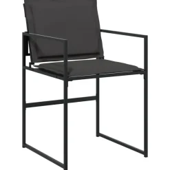 vidaXL - 9-delige inklapbaar Tuinset gris kussens -Zwart textileen - 220x107 cm Online