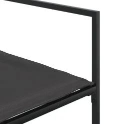 vidaXL - 9-delige inklapbaar Tuinset gris kussens -Zwart textileen - 220x107 cm Online