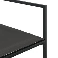 vidaXL - 5-delige inklapbaar Tuinset gris kussens -Zwart textileen - 110x107 cm