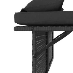 vidaXL - 2-delige Loungebanken Verstelbare met kussens - Zwart - 113x61x87 cm Hot