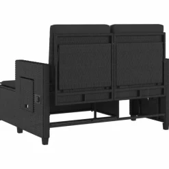 vidaXL - 2-delige Loungebanken Verstelbare met kussens - Zwart - 113x61x87 cm Hot