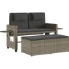 vidaXL - 2-delige Loungebanken Verstelbare met kussens - Grijs - 113x61x87 cm Outlet