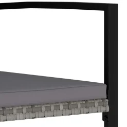 vidaXL - 5-delige Tuinset - Grijs - Poly rattan en glas - 70x70 cm Best