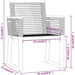 vidaXL - 9-delige Tuinset - Zwart PVC rattan en staal - 200x100 cm Clearance