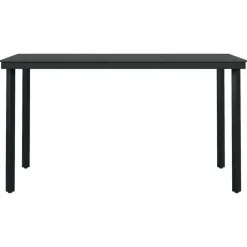 vidaXL - 5-delige Tuinset - Zwart katoenen touw en staal - 140x70 cm Discount