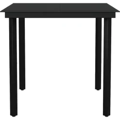 vidaXL - 5-delige Tuinset - Zwart katoenen touw en staal - 80x80 cm