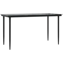 vidaXL - 7-delige Tuinset - Zwart - Textileen en staal - 140x70 cm Online