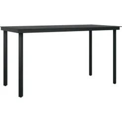 vidaXL - 7-delige Tuinset - Zwart katoenen touw en staal - 140x70 cm Hot