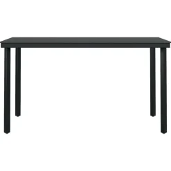 vidaXL - 7-delige Tuinset - Zwart katoenen touw en staal - 140x70 cm Hot