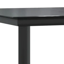 vidaXL - 7-delige Tuinset - Zwart - Textileen met voering en staal - 140x70 cm Clearance