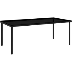 vidaXL - 9-delige Tuinset met kussens 8 grijs verstelbaar stoelen - 200x100 cm Hot