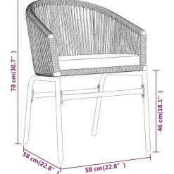 vidaXL - 5-delige Tuinset met kussens - Zwart PVC-rattan en staal - 140x70 cm Clearance