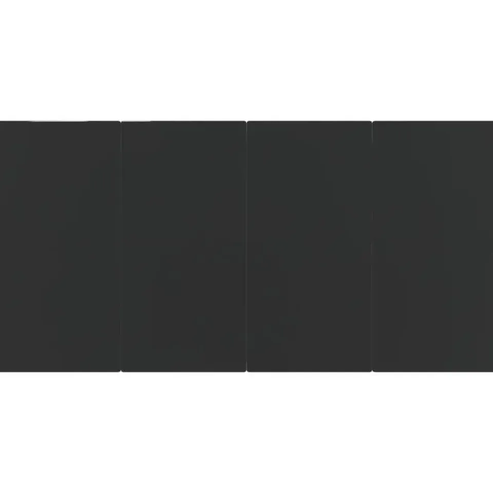 vidaXL - 5-delige Tuinset met kussens - Zwart - PE-rattan en glas - 160x80 cm Discount