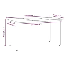 vidaXL - 7-delige Tuinset met kussens - Grijs en zwart - PE rattan - 140x70 cm Sale