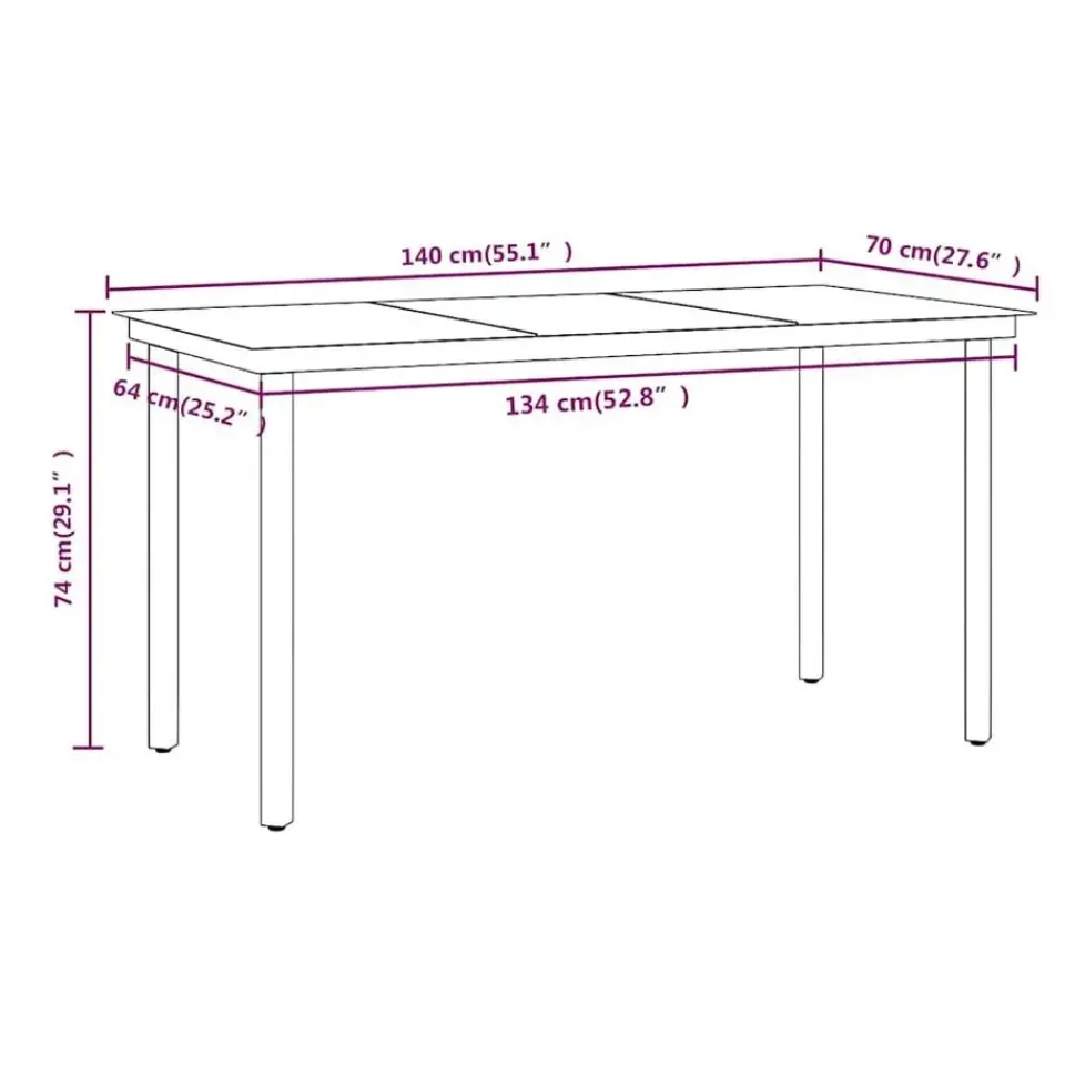 vidaXL - 7-delige Tuinset met kussens - Grijs en zwart - PE rattan - 140x70 cm Sale