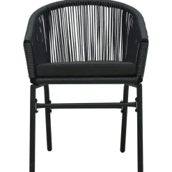 vidaXL - 7-delige Tuinset met kussens - Zwart PVC-rattan en staal - 140x70 cm Best