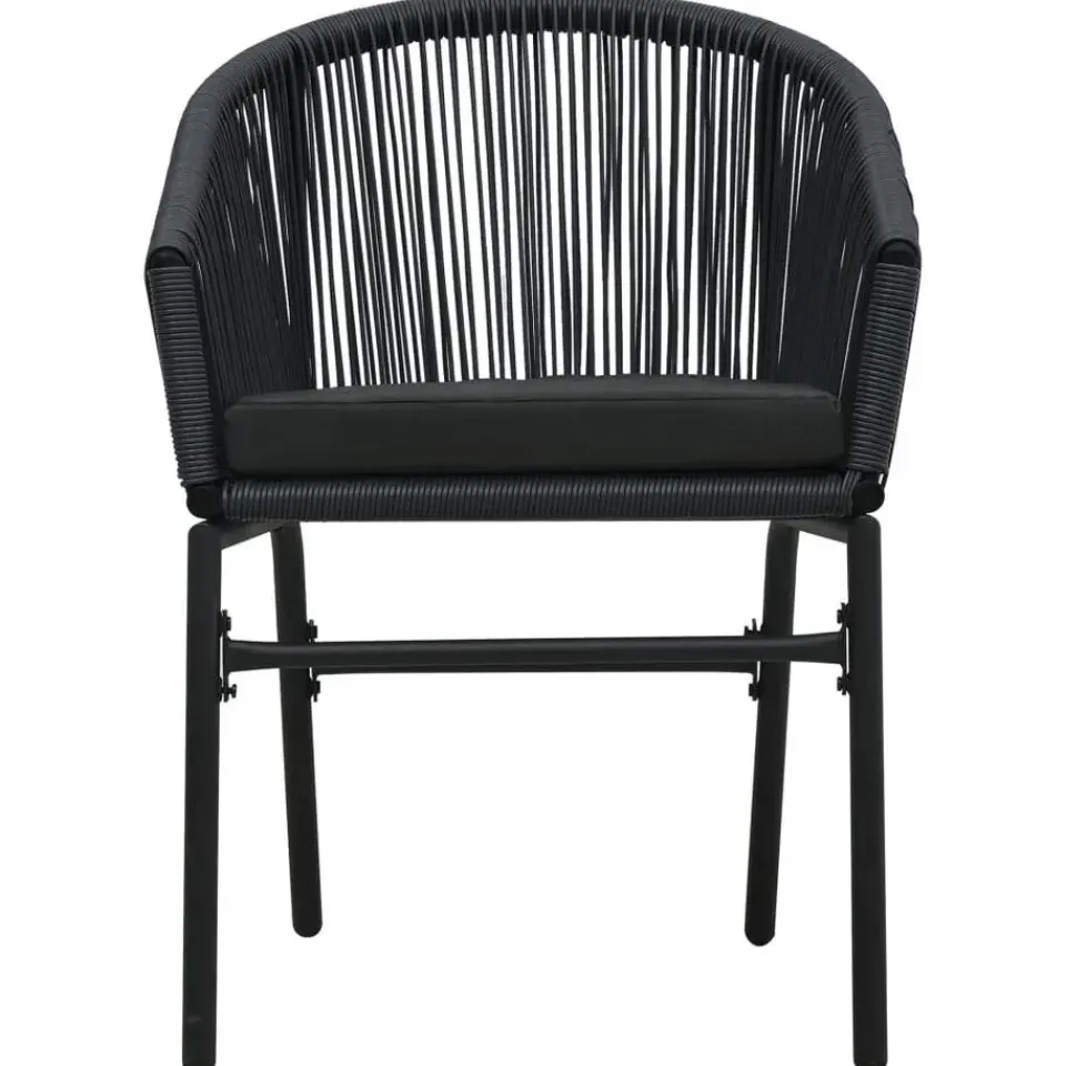 vidaXL - 7-delige Tuinset met kussens - Zwart PVC-rattan en staal - 140x70 cm Best