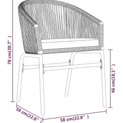 vidaXL - 7-delige Tuinset met kussens - Zwart PVC-rattan en staal - 140x70 cm Best