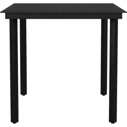 vidaXL - 5-delige Tuinset met kussens - Zwart PE rattan & staal - 80x80 cm Online