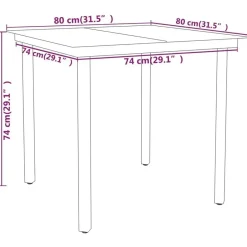 vidaXL - 5-delige Tuinset met kussens - Zwart PE rattan & staal - 80x80 cm Online