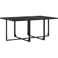 vidaXL - 7-delige Tuinset wit zitkussens - Zwart - PE rattan - 165x107 cm Online