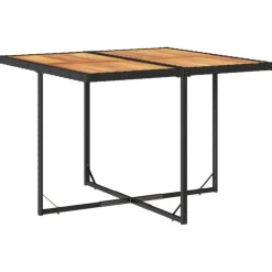 vidaXL - 9-delige Tuinset wit kussens 4 krukken - Zwart poly rattan - 110x106 cm Online