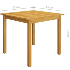 vidaXL - 5-delige Tuinset zwart - 4 verstelbaar stoelen en 85x85 cm tafel