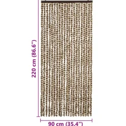 vidaXL - Deurgordijn - Beige - Polypropyleen - 90 x 220 cm Discount