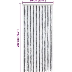 vidaXL - Deurgordijn - Grijs - Polypropyleen - 90 x 200 cm Hot
