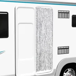 vidaXL - Deurgordijn - Grijs - Polypropyleen