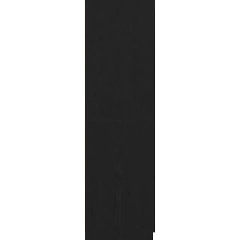 vidaXL - 2-deurs Kledingkast met 2 lades - Bewerkt hout - Zwart - 80x52x180 cm New