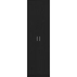 vidaXL - 2-deurs Kledingkast met planken - Hout - Zwart eiken - 55x25x189 cm Best