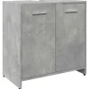 vidaXL - 2-deurs Wastafelonderkast - Betongrijs - Bewerkt hout - 60x33x60 cm Outlet