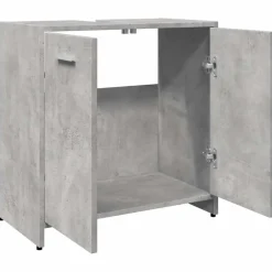 vidaXL - 2-deurs Wastafelonderkast - Betongrijs - Bewerkt hout - 60x33x60 cm Outlet