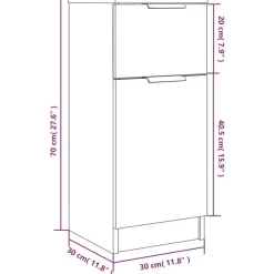 vidaXL - Dressoir - Bruin - Bewerkt hout - 2 stuks New