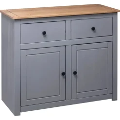 vidaXL - Dressoir - Grijs - Grenenhout Sale