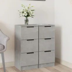 vidaXL - Dressoir - Grijs - Bewerkt hout - 2 stuks Hot